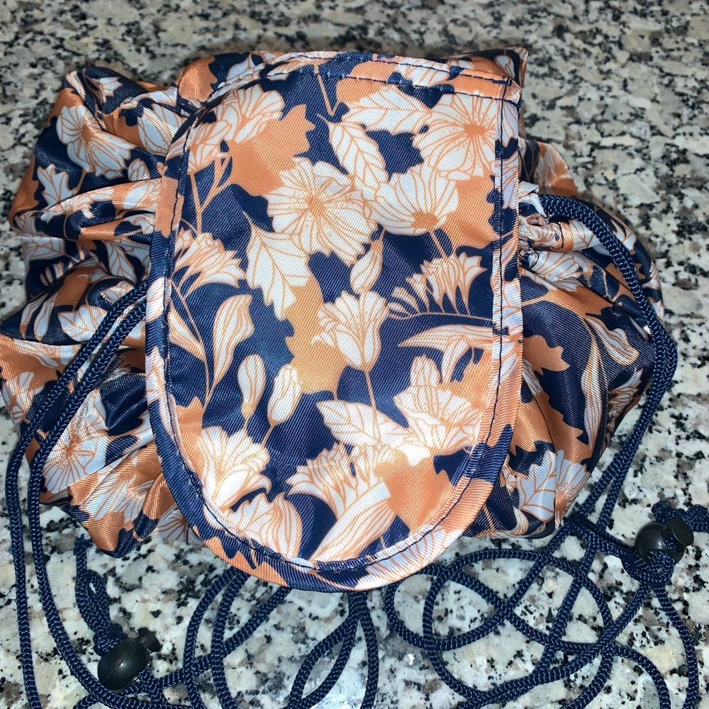 Super cute drawstring pouch cosmetics bag NWOT NEVER USED